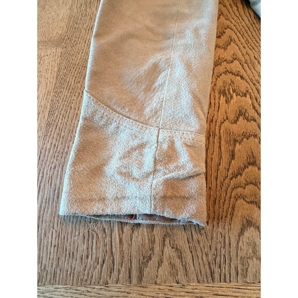 VTG Wilsons Leather Suede Lined Blazer M Camel Tan Puff‎ Sleeve Cowgirl Western - Picture 12 of 12